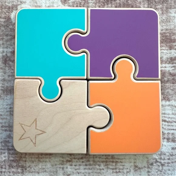 Lovevery Chunky Wooden Jigsaw Puzzle EUC - Picture 2 of 3